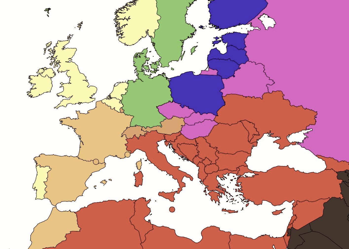 jack vaughn european historical trade map