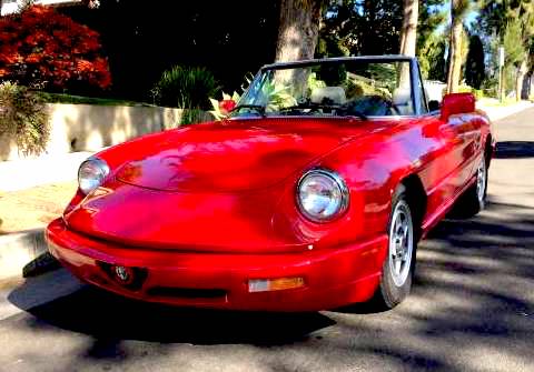 red alfa romeo spider jack vaughn